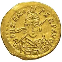 Solidus in the name of Zeno Milan mint