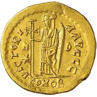 Solidus in the name of Zeno Milan mint