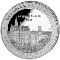 1 Bavaria Thaler `Neuschwanstein Castle`