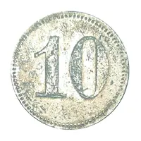 10 Pfennig Wert-Marke, Countermarked 'Josef Krapp'