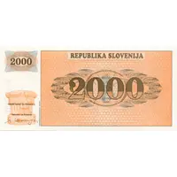 2000 Tolarjev not issued