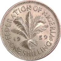 1 Shilling - Elizabeth II 1st portrait