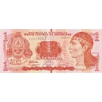 1 Lempira With vertical bar