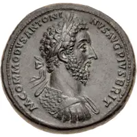 Medallion - Commodus Commodus holding Victoria