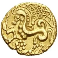 Gold Stater with vertical lines Class II