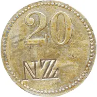 20 Pfennig Werth-Marke, Countermarked 'NZ'