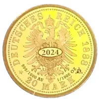 20 Mark - Wilhelm I Prussia, Restrike