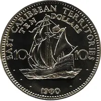 10 Dollars - Elizabeth II Caribbean Development Bank