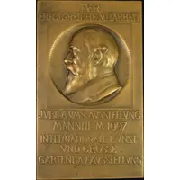 Award plaquette - Jubilee Arts and Horticulture Exhibition - Frederick I Mannheim