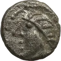 Uncertain Obol with horse and rings