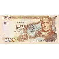 200 Bolivianos Tamayo, Series F-H