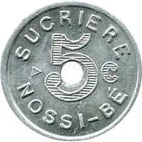 5 Centimes Compagnie sucrière de Nossy-Bé