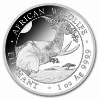 100 Shilling Elephant, Silver