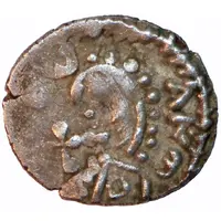 Denier with bust and greek cross