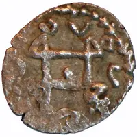Denier with bust and greek cross