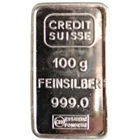 100 Grams Silver Credit Suisse
