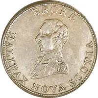 1/2 Penny - Halifax Captain Broke long bust - Britannia