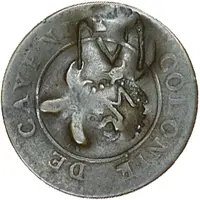 Stuiver 'Cayenne-Stuiver' Countermarks C16 + C20 + fleur-de-lis