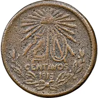 20 Centavos Flat bottom 2, Cast