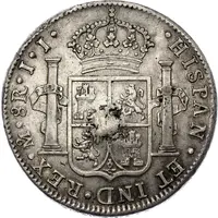 6 Shillings 1 Penny - George III FERDIN VII DEI GRATIA, incuse script, countermarked