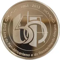 250 Escudos 50th Anniversary of OUA, Silver