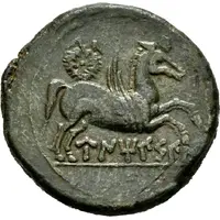 As Pegasus with wreath