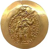 Dinar - Varahan Kushanshah II - Peroz III 3rd version, Kushano-Sassanian style, unknown mint