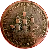 1/2 Penny Sir Issac Brock