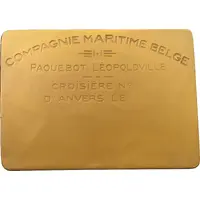 Plaquette - Compagnie Maritime Belge SS Léopoldville