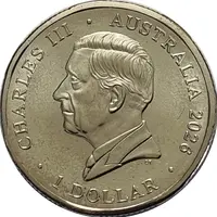 1 Dollar - Charles III 1st Portrait - Year of the Horse - Lunar Circle