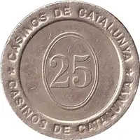 25 Pesetas - Casinos de Cataluña
